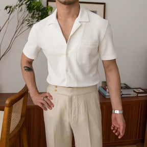 ANTONIO® Summer Men’s Waffle Texture Shirt