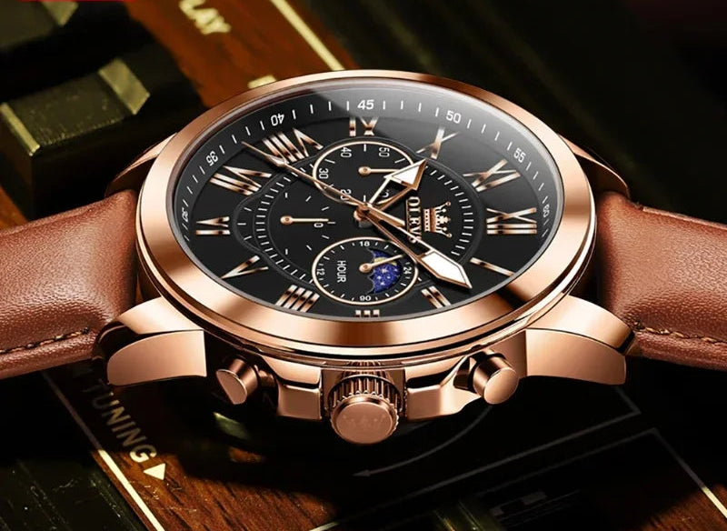 OLEVS® Men’s Luxury 2025 Moon Phase Watch