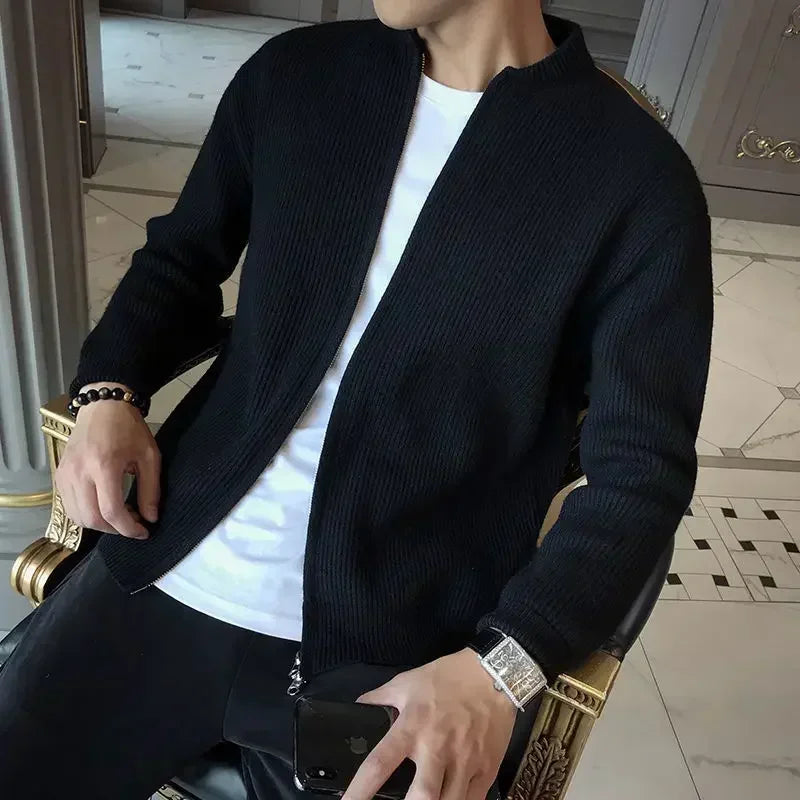 MERRINGTON® Classic Knit Zip-Up Cardigan