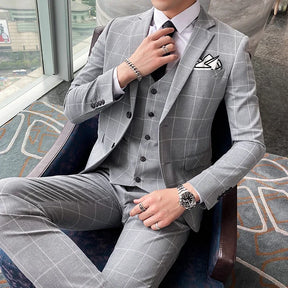 ASTONBURY® Wycliffe Striped Three-Piece Suit